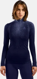 Odlo Blackcomb Baselayer Half Zip Funktionsshirt langarm skipper blue (Damen)