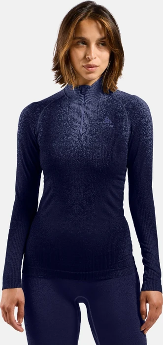 Odlo Blackcomb Baselayer Half Zip Funktionsshirt langarm skipper blue (Damen)