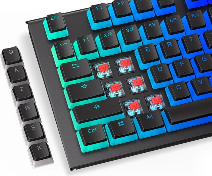 Endorfy PBT Pudding Keycaps, Kunststoff (PBT) Double-Shot, schwarz/transparent, 124 Tasten, ANSI-US