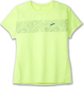 Brooks Sprint Free 2.0 Laufshirt kurzarm lime/elevate (Damen)
