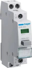 Hager Druckschalter 16A 2 Schließer 230V AC mit Leuchtmelder grün 1PLE