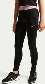 Nike Pro Dri-FIT Hose lang black/pink rise/white (Junior)