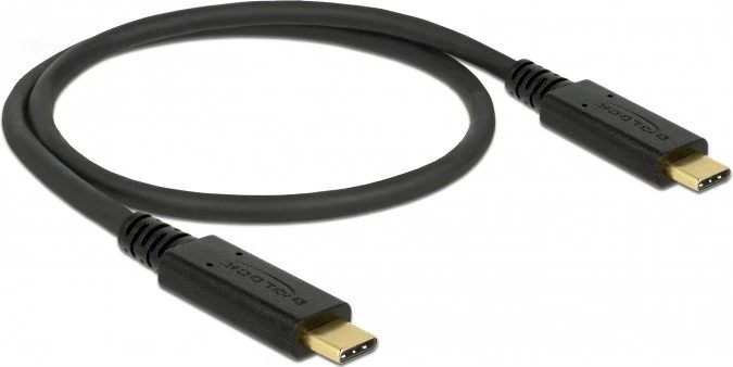 DeLOCK USB 2.0 Kabel, 2x USB-C Stecker, schwarz, 0.5m