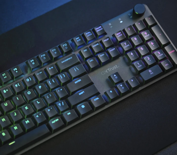 Trust Gaming GXT 866 Torix Wireless, schwarz, LEDs RGB, Huano WHITE, USB, DE