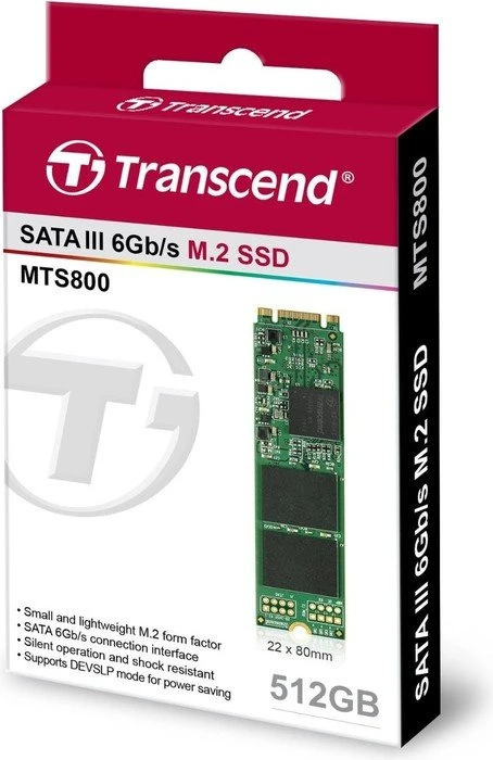 Transcend MTS800 SSD 512GB, M.2 2280 / B-M-Key / SATA 6Gb/s