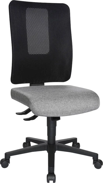 Topstar Open X (N) Bürostuhl, Fußkreuz Kunststoff schwarz, Bezug Stoff grau
