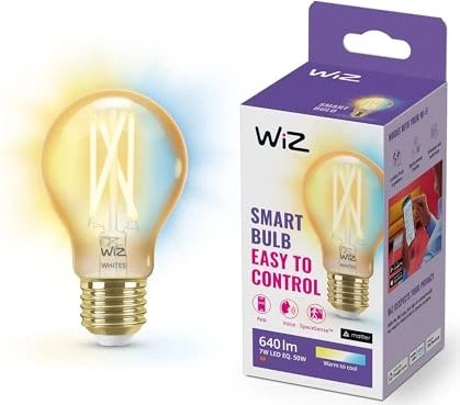 WiZ Amber Filament LED 7-50W E27 A60