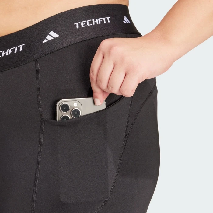 adidas TECHFIT Stash Pocket (Große Größen) Full-Length Hose lang black (Damen)