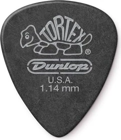 Dunlop Tortex Pitch Black Standard Pick, 1.14mm, 12-Pack