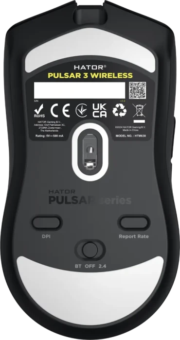 Hator Pulsar 3 Wireless Gaming Mouse schwarz, USB/Bluetooth