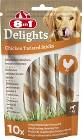 8in1 Delights Twisted Sticks XS Huhn, 10 Stück