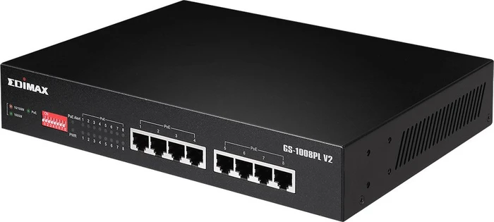 Edimax GS-10 Desktop Gigabit Switch, 8x RJ-45, 70W PoE+