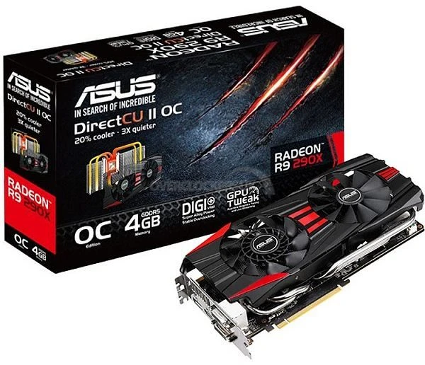 ASUS Radeon R9 290X, R9290X-DC2OC-4GD5 DirectCU II OC, 4GB GDDR5, 2x DVI, HDMI, DP