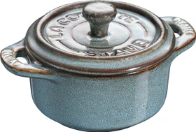 Zwilling Staub Mini-Cocotte Schmortopf rund 10cm 200ml antik-türkis