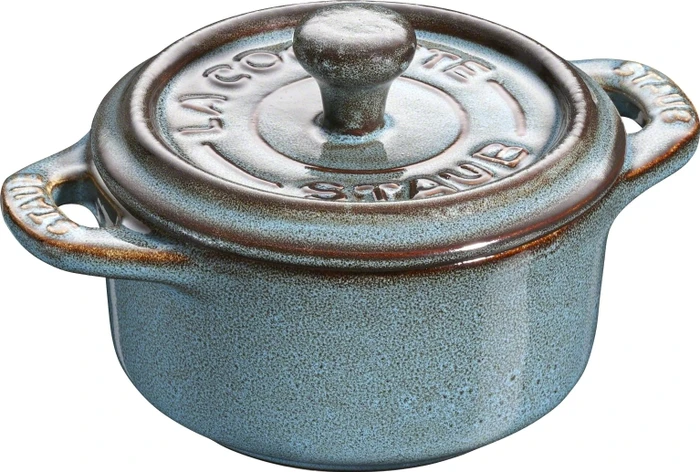 Zwilling Staub Mini-Cocotte Schmortopf rund 10cm 200ml antik-türkis
