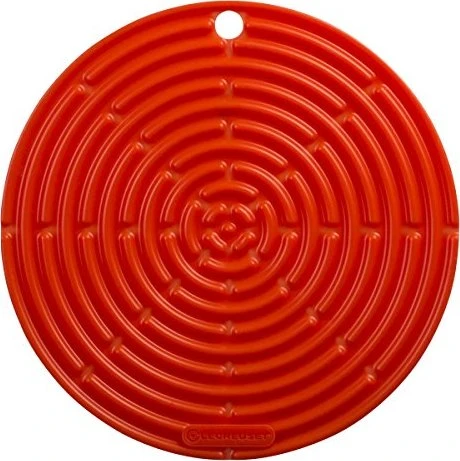 Le Creuset Topflappen rund 20cm ofenrot