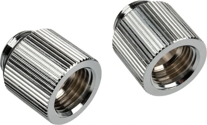 Bitspower Touchaqua Verlängerung G1/4" auf G1/4", 15mm, Glorious Silver, 2er-Pack