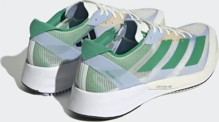 adidas Adizero Adios 7 white tint/court green/blue dawn (Damen)
