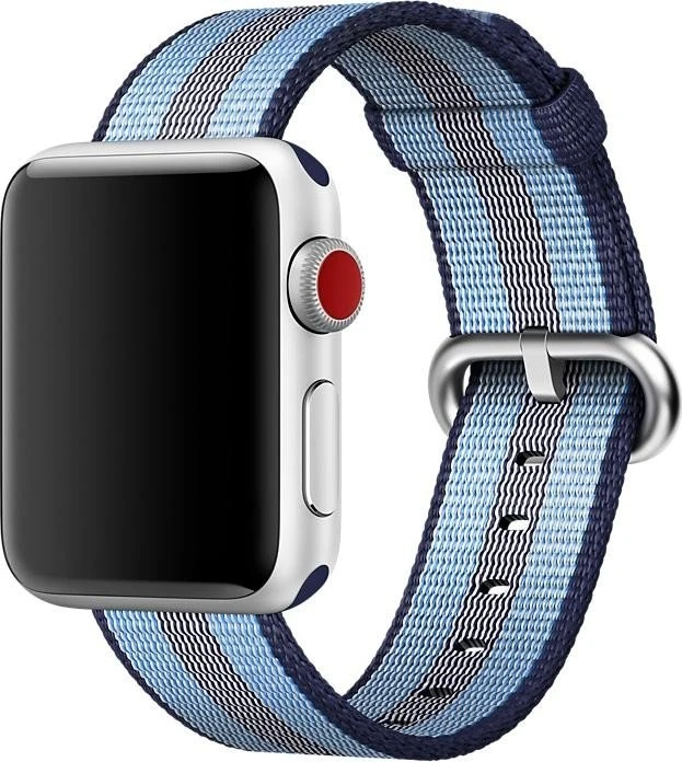 Apple Nylon-Armband gestreift für Apple Watch 38mm mitternachtsblau