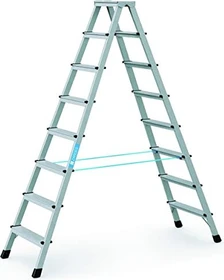 Zarges Z600 Alu genietet 2-tlg. Stehleiter, 2x 8 Stufen