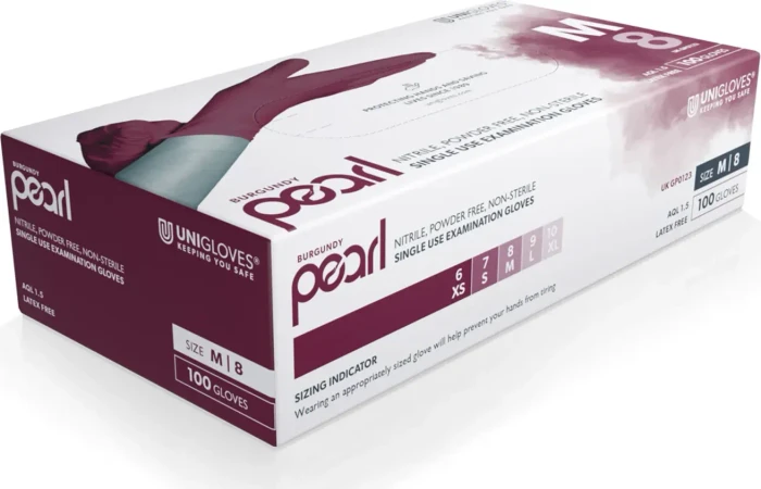 Unigloves Burgundy Pearl Einweghandschuhe XL, 100 Stück