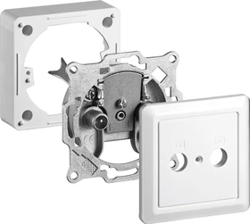 Wentronic Goobay Komplettset: 2-Loch Antennen-Stich-/Enddose