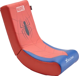 X Rocker Marvel Icon Video Rocker Gaming Bodensessel für Kinder/Jugendliche, Spider-Man rot/blau