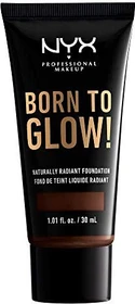 NYX Born To Glow Naturally Radiant Foundation deep ebony, 30ml