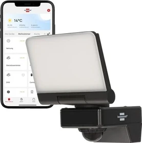 Brennenstuhl Connect WiFi LED Duo Sensor Wandleuchte 24W schwarz