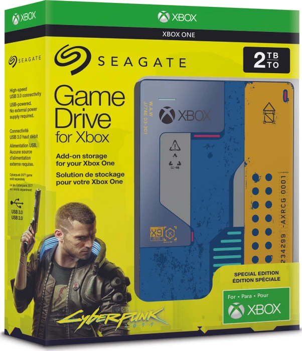 Seagate Game Drive for Xbox - Cyberpunk 2077 Special Edition, 2TB, USB 3.0 Micro-B