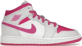 Nike Air Jordan 1 Mid iris whisper/white/fire pink (Junior)