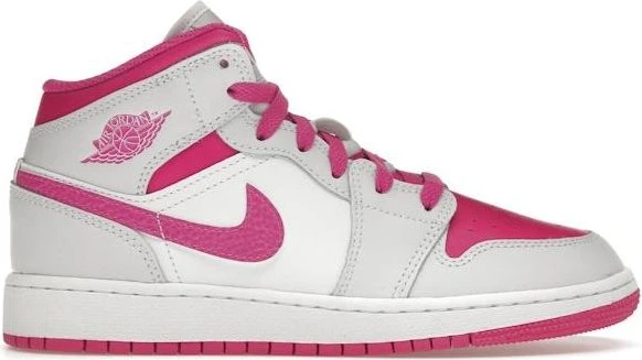 Nike Air Jordan 1 Mid iris whisper/white/fire pink (Junior)