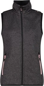 CMP Knit-Tech Fleece Weste nero/rose (Damen)