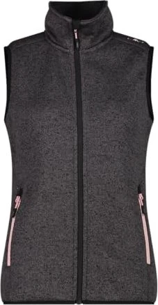 CMP Knit-Tech Fleece Weste nero/rose (Damen)
