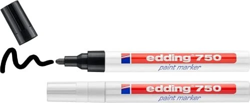 edding 750 Lackmarker schwarz/weiß, 2er-Pack