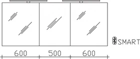 Pelipal SDAES5017-I Serie 25 Spiegelschrank 1700x703x170mm