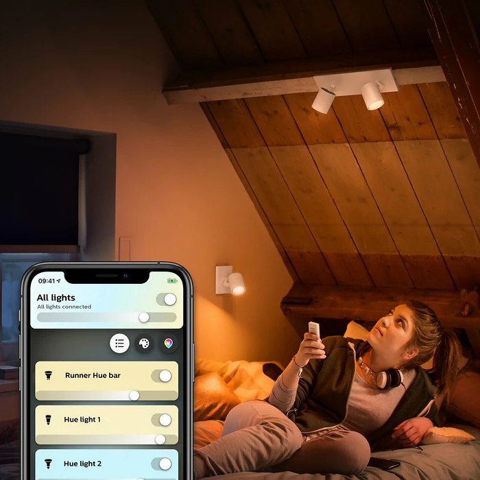 Philips Hue White Ambiance Runner Spot 2-flammig weiß