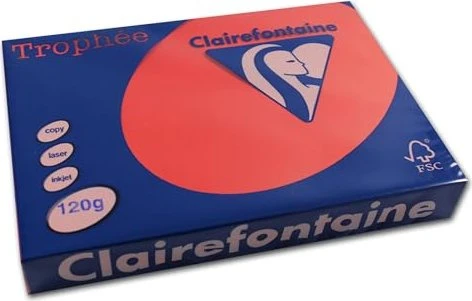 Clairefontaine Trophée Universalpapier matt korallenrot, A4, 120g/m², 250 Blatt