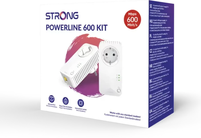 Strong Powerline 600 Duo, EU, V2, HomePlug AV, RJ-45, 2er-Pack