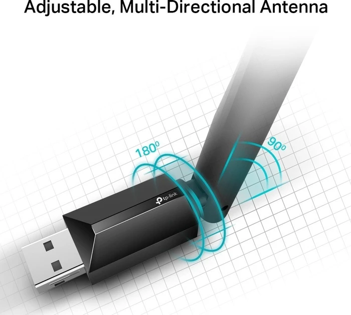 TP-Link AC600 High Gain DualBand 5dBi schwarz, 2.4GHz/5GHz WLAN, USB-A 2.0 [Stecker]