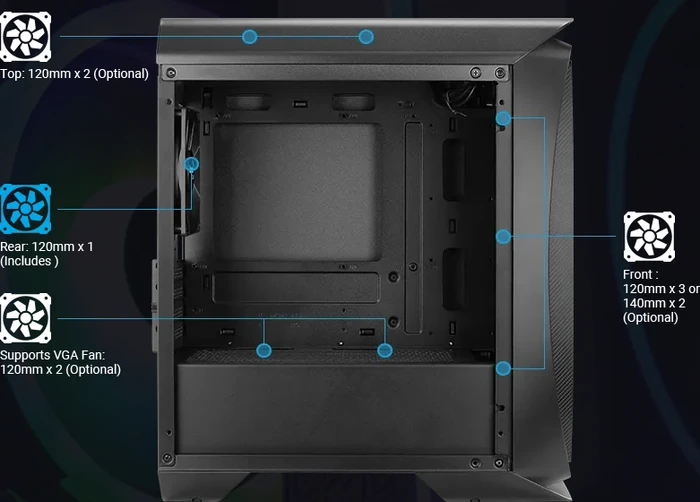 AeroCool Aero One Mini, weiß, Glasfenster