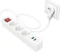 Hama Steckdosenleiste mit Schalter und Winkel-Flachstecker, 3-fach, 1x USB-A/1x USB-C 18W USB-PD, 1.4m, weiß Vorschaubild