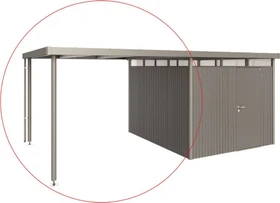 Biohort Seitendach S für Gerätehaus HighLine H2 quarzgrau-metallic