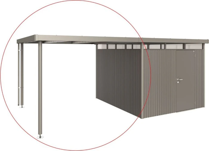 Biohort Seitendach S für Gerätehaus HighLine H2 quarzgrau-metallic
