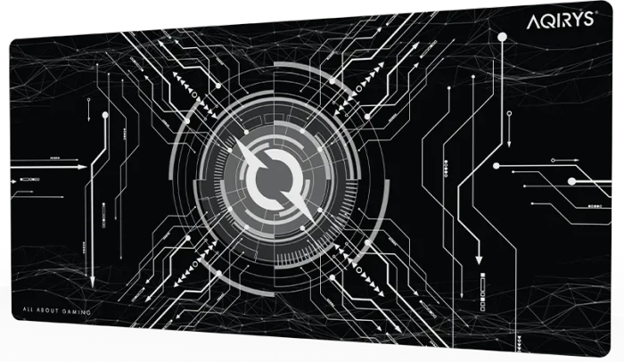 Aqirys Gruis 3XL Mouse Pad, 1200x600mm, Motiv schwarz/weiß