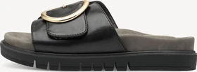 Tamaris Lederpantolette schwarz (Damen)