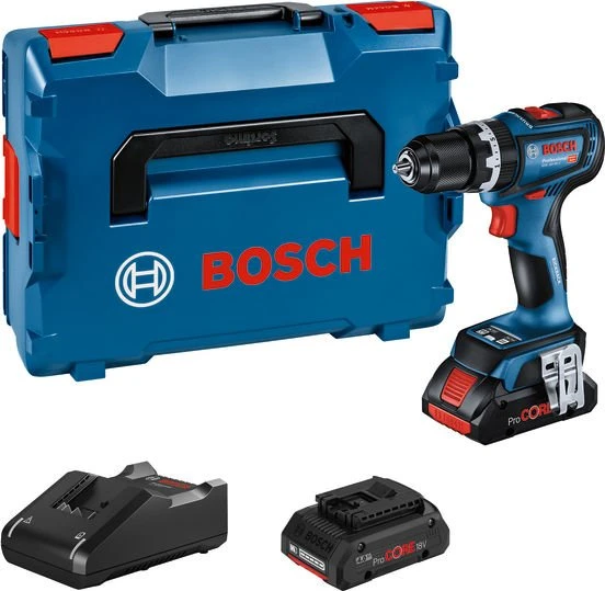 Bosch Professional GSB 18V-90 C Akku-Schlagbohrschrauber inkl. L-Boxx + 2 Akkus 4.0Ah