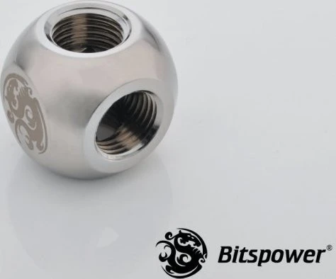 Bitspower T-Adapter 3x G1/4" glänzend silber