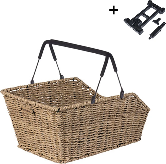 Basil Cento Rattan Look Fahrradkorb
