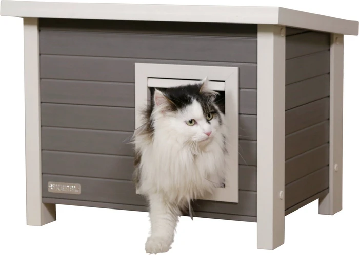 Kerbl ECO-Katzenhaus Eli, grau/weiß